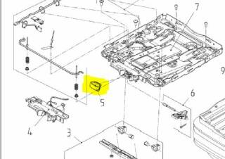 Grammer MSG 75G S521 S522 Griff für Gewichtsverstellung RAL7042 kpl. 1078789