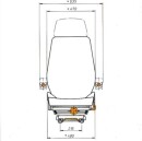 ISRI 6000/517 PVC Komfort - Bedienung links Spurmaß 216 mm Fahrersitz ohne Konsole für Omnibusse mit alten Fahrerhausarbeitsplatz