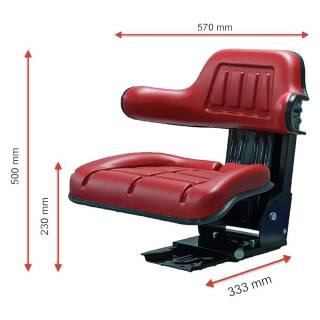 Schleppersitz Traktorsitz Sitz Universal Treckersitz Hofladersitz PVC,  99,90 €