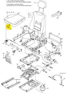 Isri 6830KM/880 NTS Hebel für Sitzkissentiefeneinstellung kpl.